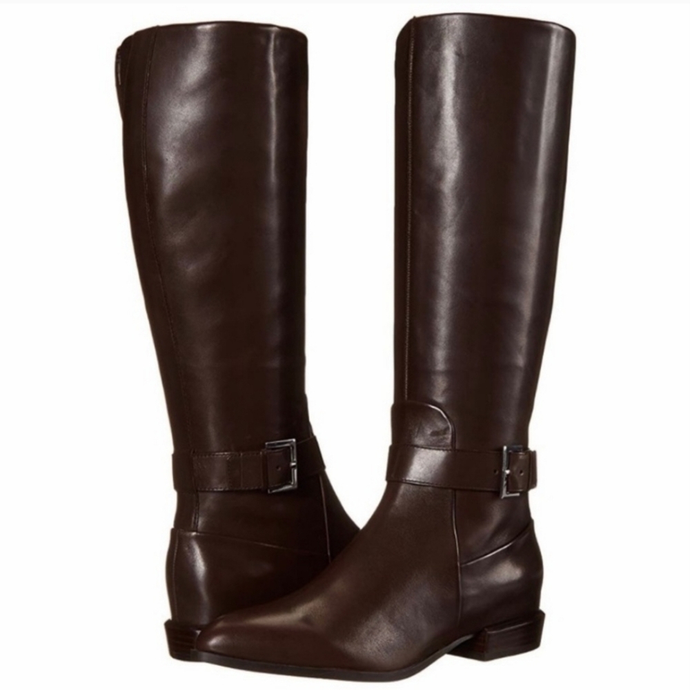 Nine West Diablo leather knee high boots 8.5